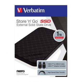 Verbatim Store'n'Go Portable SSD 1TB 2.5" USB 3.0 Type-C Black 53230 - Image 7