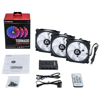 Chieftec CF-3012-RGB Tornado 120mm Case Fans 3-Pack - Image 5