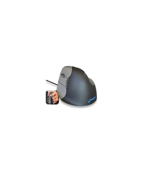 Evoluent Vertical Mouse 4 Left Wired Black/Grey VM4L
