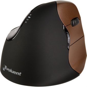 Evoluent Vertical Mouse 4 Small Wireless Black/Brown VM4SW
