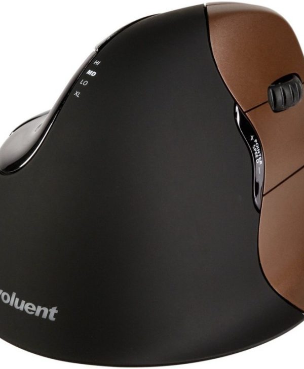 Evoluent Vertical Mouse 4 Small Wireless Black/Brown VM4SW