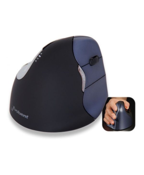 Evoluent Vertical Mouse 4 Right Wireless Black/Blue VM4RW