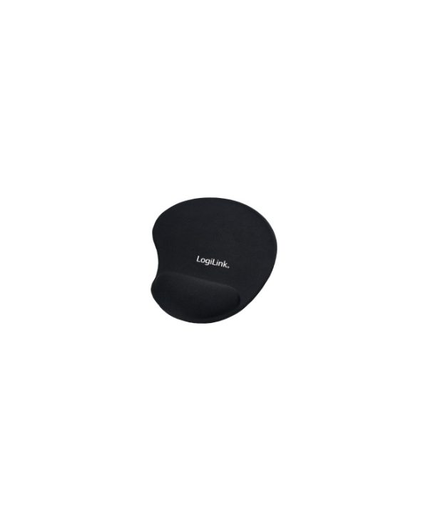 Logilink Silicon Gel Mousepad With Wrist Support Black ID0027