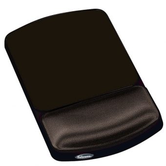 Fellowes Angle Adjustable Mousepad With Wrist Support Graphite Black 9374001