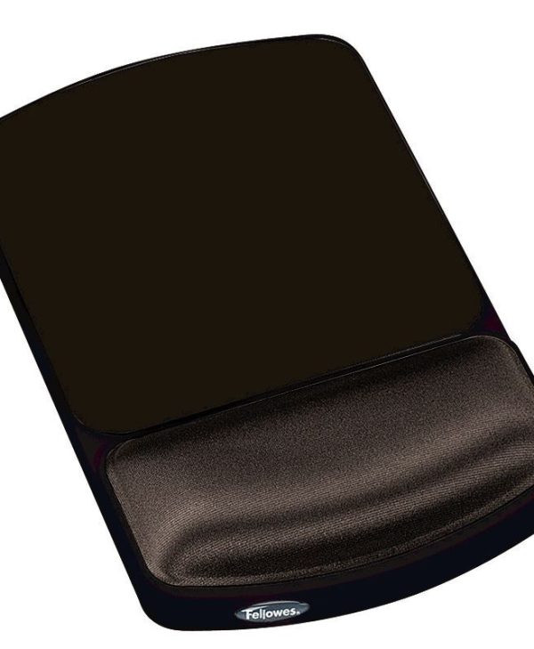 Fellowes Angle Adjustable Mousepad With Wrist Support Graphite Black 9374001