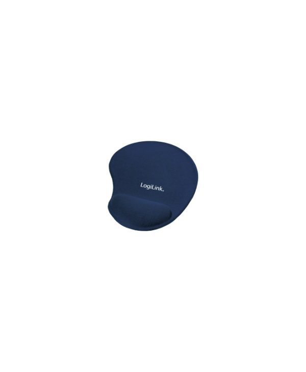 Logilink Silicon Gel Mousepad With Wrist Support Blue ID0027B