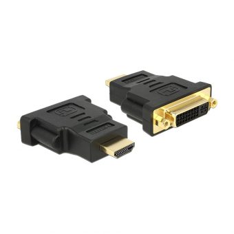 Delock Adapter HDMI Male to DVI-I Female Black 65467