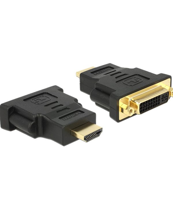 Delock Adapter HDMI Male to DVI-I Female Black 65467