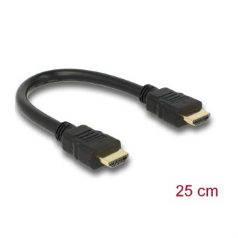 Delock Cable HDMI Male to HDMI Male 0.25m Black 83352