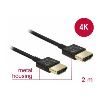 Delock Cable HDMI Male to HDMI Male 2m Black 84773