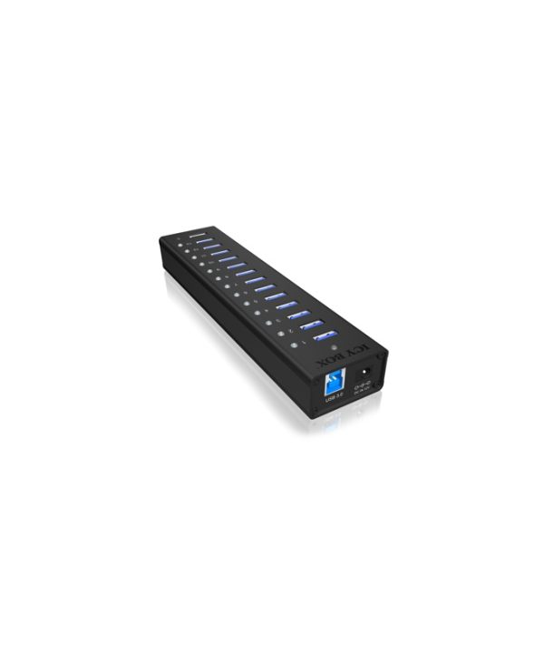 RaidSonic Icy Box 13-port USB 3.0 Hub Black IB-AC6113
