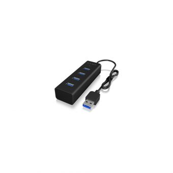 RaidSonic Icy Box 4-port USB 3.0 Hub Black IB-HUB1409-U3