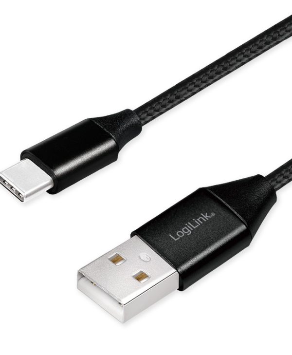 Logilink Cable USB 2.0 Type-A Male to USB 2.0 Type-C Male 0.3m Black CU0139