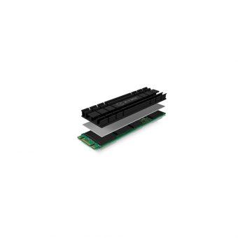 RaidSonic Icy Box M.2 SSD Passive Heat Sink 5mm Black IB-M2HS-701 - Image 2