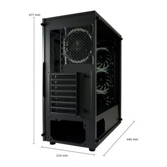 LC-Power Gaming 709B Solar System X Midi Tower Tempered Glass Black LC-709B-ON - Image 2