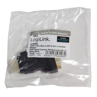 Logilink Adapter HDMI Male To DVI-D Female Black AH0002 - Image 2