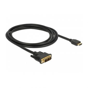 Delock Cable HDMI Male to DVI-D Male 2m Black 85584 - Image 2