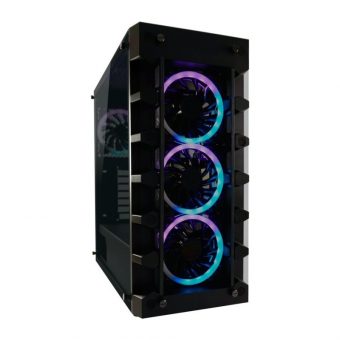 LC-Power Gaming 709B Solar System X Midi Tower Tempered Glass Black LC-709B-ON - Image 3