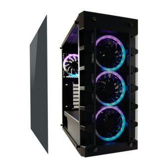 LC-Power Gaming 709B Solar System X Midi Tower Tempered Glass Black LC-709B-ON - Image 4