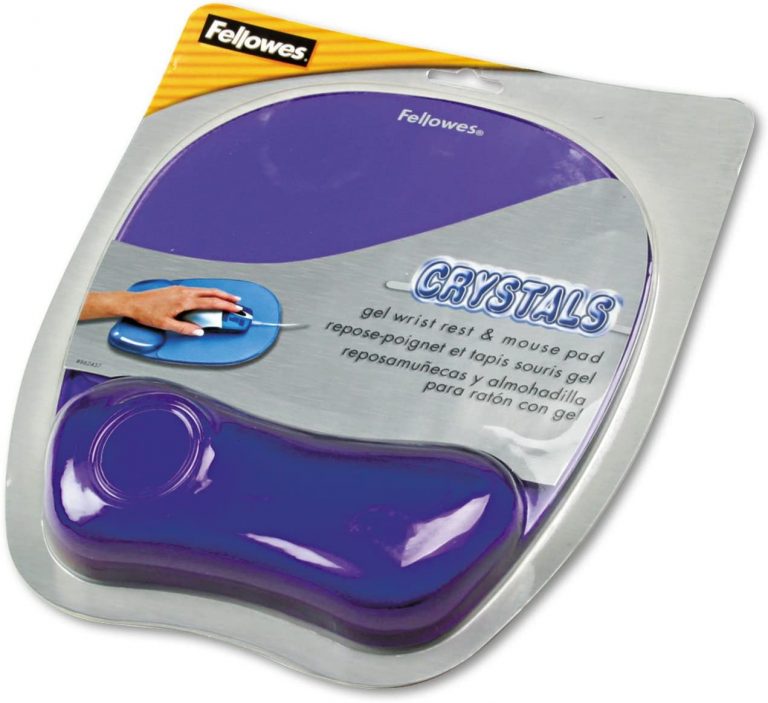 Fellowes Crystals Gel Mousepad With Wrist Support Purple 91441 - Image 3