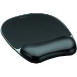 Fellowes Crystals Gel Mousepad With Wrist Support Black 9112101