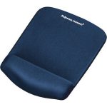 Fellowes PlushTouch Mousepad With Wrist Support Blue 9287302