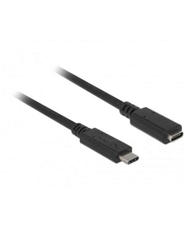 Delock USB 3.1 Gen 1 Type-C Male To Type-C Female 1m Black 85533