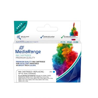 MediaRange Μελάνι Συμβατό για Εκτυπωτές HP (Cyan) (NO.951XL) MRHP951CXL