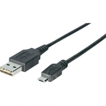Sharkoon USB 2.0 Cable Type-A Male To Type-B Micro USB Male 3m Black 4044951015504