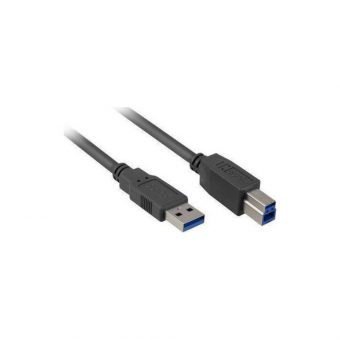 Sharkoon USB 3.0 Cable Type-A Male To Type-B Male 1m Black 4044951015634