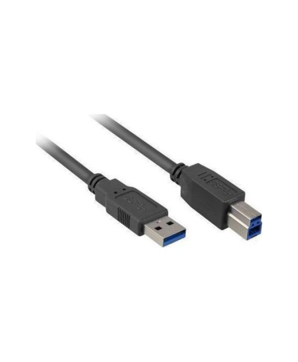 Sharkoon USB 3.0 Cable Type-A Male To Type-B Male 1m Black 4044951015634