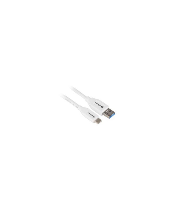 Sharkoon USB 3.1 Cable Type-A Male To Type-C Male 0.5m White 4044951021154