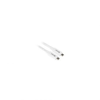 Sharkoon USB 3.1 Cable Type-C Male To Type-C Male 0.5m White 4044951021178
