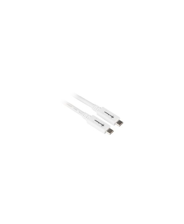 Sharkoon USB 3.1 Cable Type-C Male To Type-C Male 0.5m White 4044951021178