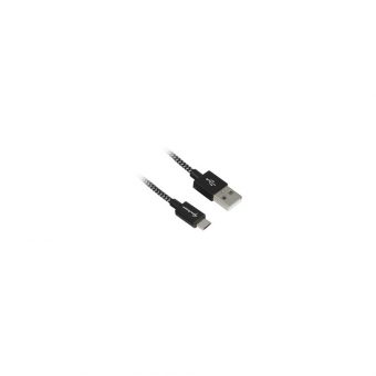 Sharkoon USB 2.0 Cable Type-A Male To Type-B Micro USB Male 1m Black/Grey 4044951027002