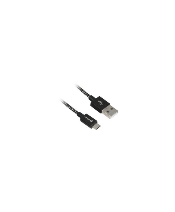 Sharkoon USB 2.0 Cable Type-A Male To Type-B Micro USB Male 2m Black/Grey 4044951027019
