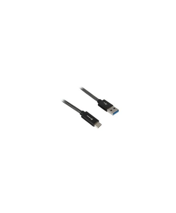 Sharkoon USB 3.1 Cable Type-A Male To Type-C Male 0.5m Black/Grey 4044951027033