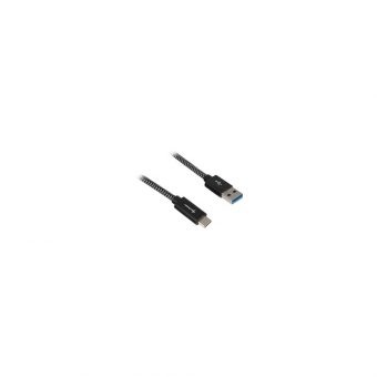 Sharkoon USB 3.1 Cable Type-A Male To Type-C Male 1m Black/Grey 4044951027040