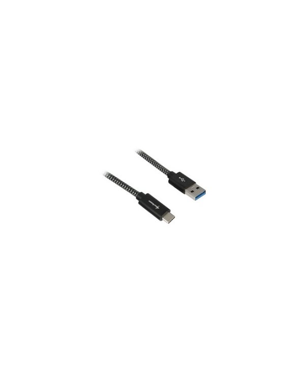 Sharkoon USB 3.1 Cable Type-A Male To Type-C Male 1m Black/Grey 4044951027040