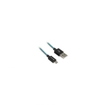 Sharkoon USB 2.0 Cable Type-A Male To Type-B Micro USB Male 1m Black/Blue 4044951027088