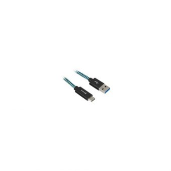 Sharkoon USB 3.1 Cable Type-A Male To Type-C Male 0.5m Black/Blue 4044951027118