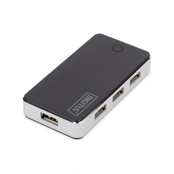 Digitus 7-port USB 2.0 Hub Black/Silver DA-70222