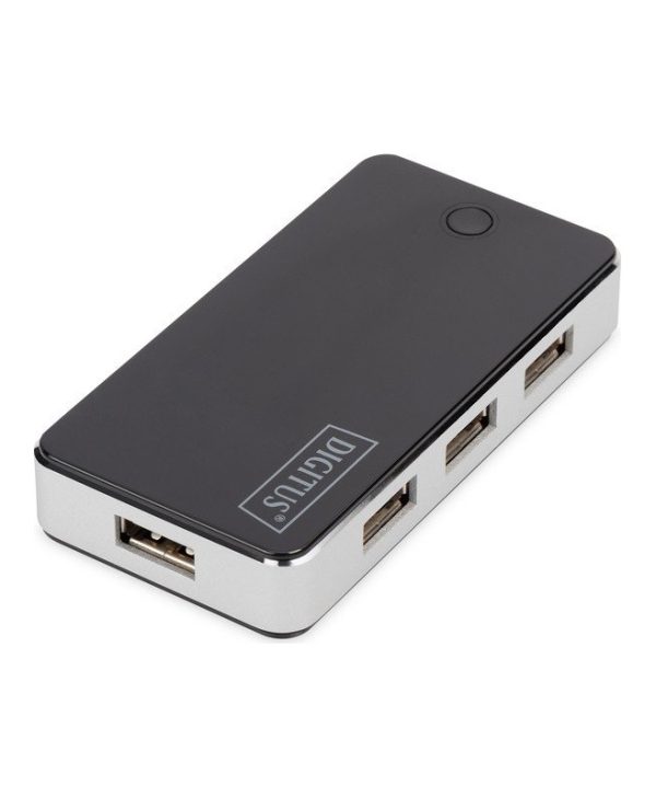 Digitus 7-port USB 2.0 Hub Black/Silver DA-70222