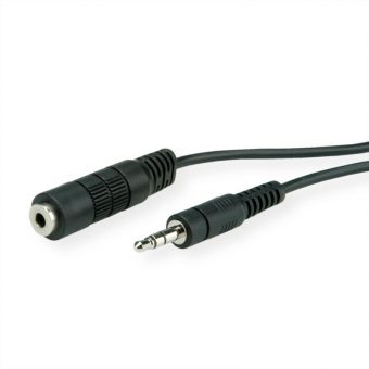 Roline 3.5mm Audio Extension Cable Male To Female 3m Black 11.09.4353-50