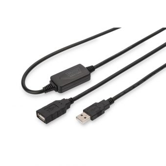 Digitus USB 2.0 Extension Cable Female To Male 10m Black DA-73100-1