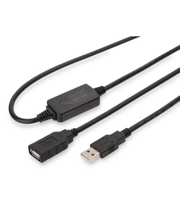 Digitus USB 2.0 Extension Cable Female To Male 10m Black DA-73100-1