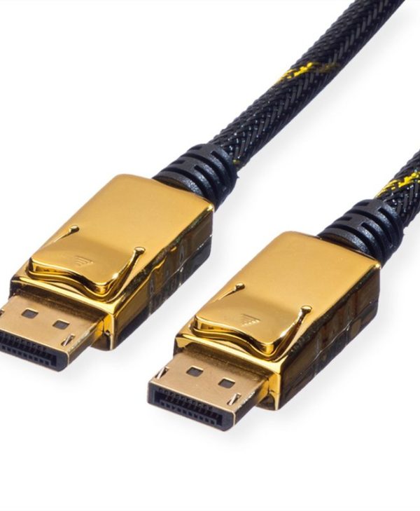 Roline Display Port Male To Male Cable 2m Gold/Black 11.04.5645-10
