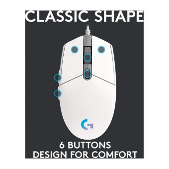 Logitech G203 LIGHTSYNC Gaming Mouse White 910-005797 - Image 10