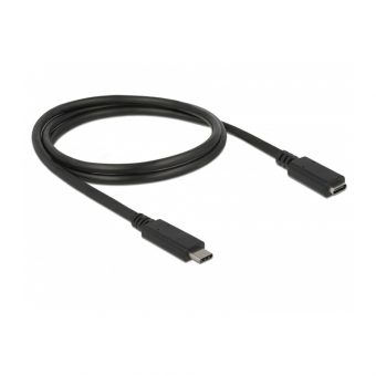 Delock USB 3.1 Gen 1 Type-C Male To Type-C Female 1m Black 85533 - Image 2