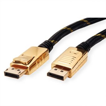 Roline Display Port Male To Male Cable 2m Gold/Black 11.04.5645-10 - Image 2